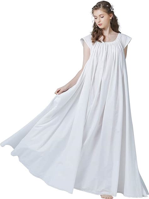 100 Cotton Victorian Nightgown For Women Sleepwear Maternity Long