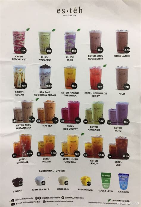 Selalu diperbarui! Menu es.teh Indonesia, Rawamangun