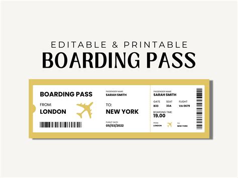 Fake Plane Ticket Template Plane Ticket Printable Template Plane Ticket