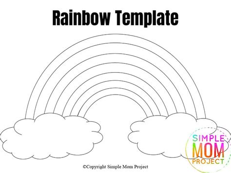 Free Printable Large Rainbow Template Printable Templates