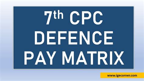 7th Pay Commission Pay Matrix Table For Armed Forces Vrogue Co