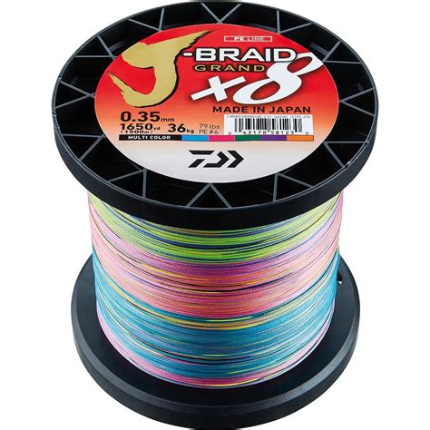 Daiwa J Braid Grand X8 0 28mm 1500m Multi Coloured 58LB