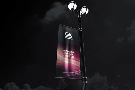 Download Lamp Post Banner Mock-up - GK Mockups Store