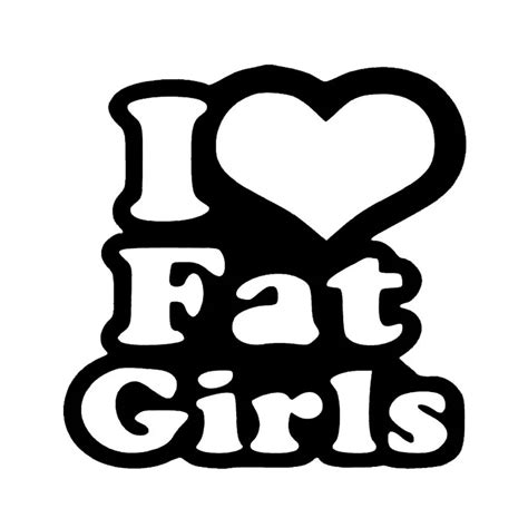 Wholesale 10pcslot 20pcslot I Love Fat Girls Vinyl Decal Car Truck