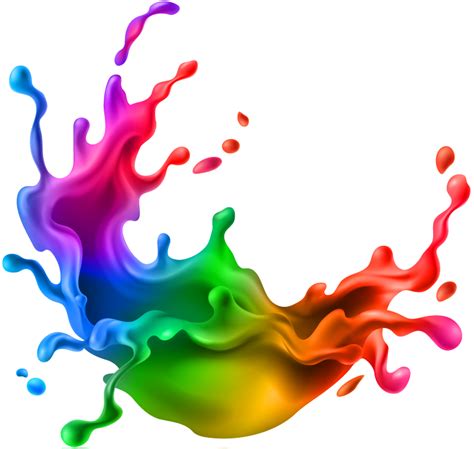 Splash Rainbow Paint Vinyl Wall Art Tenstickers