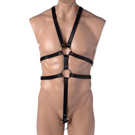 Strict Full Male Body Harness Black Sex Toys At Adult Empire