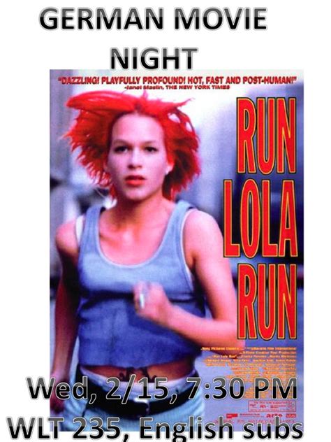 German Movie Night Run Lola Run Lola Rennt Llc German