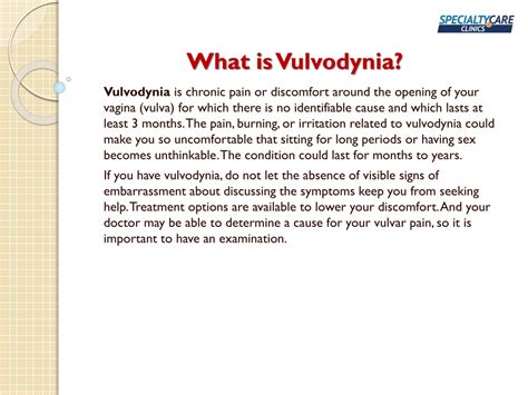 Ppt Vulvodynia Symptoms Causes And Treatment Powerpoint