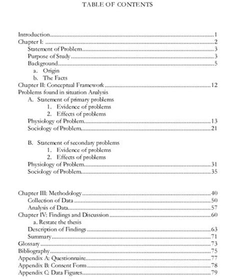 The table of contents toc is an organized listing of the chapters and major sections of your document. 15 Best Images of Creating A Thesis Worksheet - Thesis ...