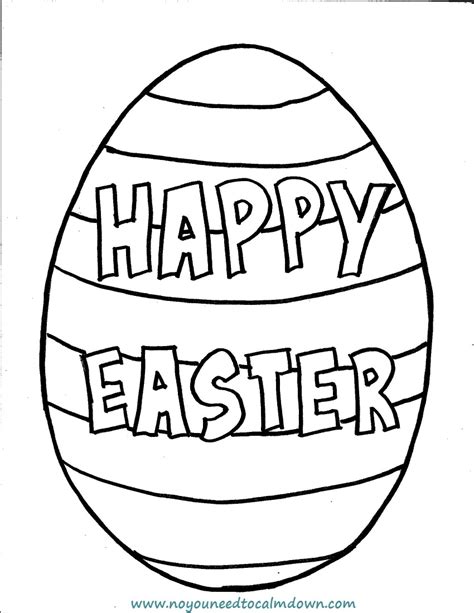 Happy Easter Egg Coloring Page For Kids Free Printable No You