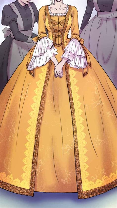Yellow Victorian Dress Anime Inspired Outfits Anime Dress Dress Design Sketches