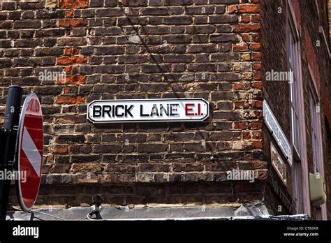 Brick Lane Street Sign Stock Photo Alamy