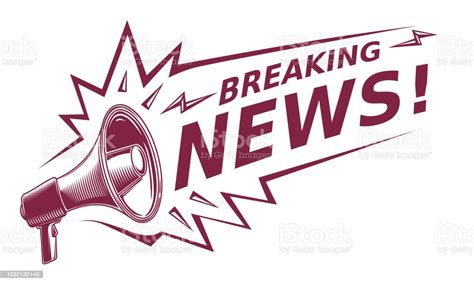 Id#13934 presentation clipart business figures breaking ground. Breaking News Sign With Megaphone Stock Illustration ...