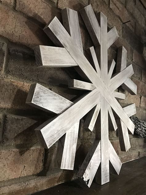 Extra Large Wooden Snowflake Handmade Large Outdoor Christmas