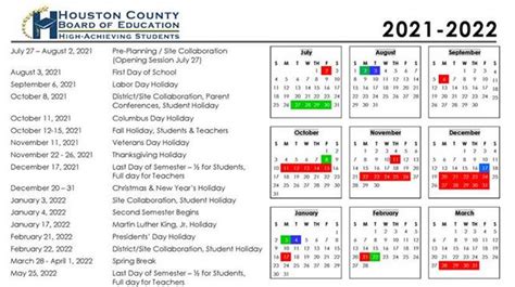 Houston County School Board Approves Calendar For 2021 2022 Wgxa