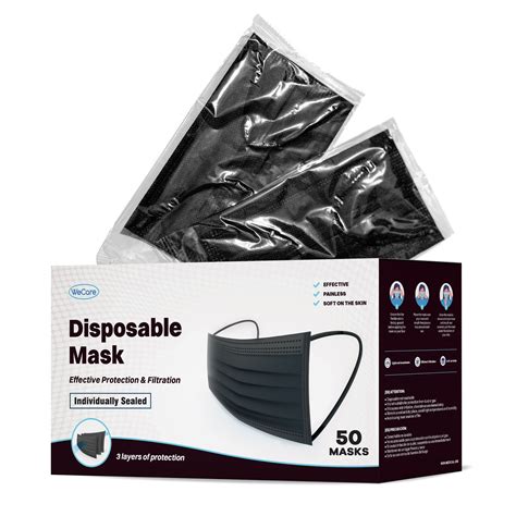 Wecare Disposable Face Mask 3 Ply With Ear Loop 50 Individually