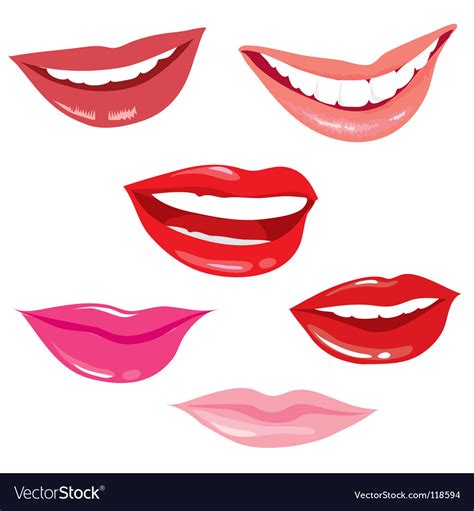 Smiling Lips Royalty Free Vector Image Vectorstock