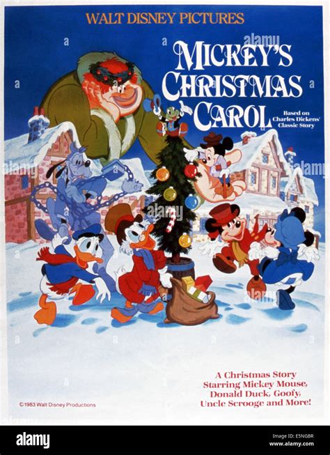 Mickeys Christmas Carol Us Poster Donald Duck Scrooge Mcduck