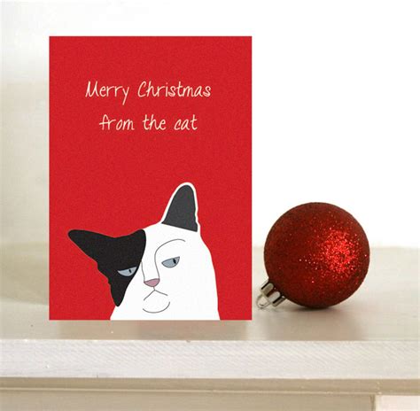 Christmas Card From The Cat Grumpy Cat Card Urban Makers