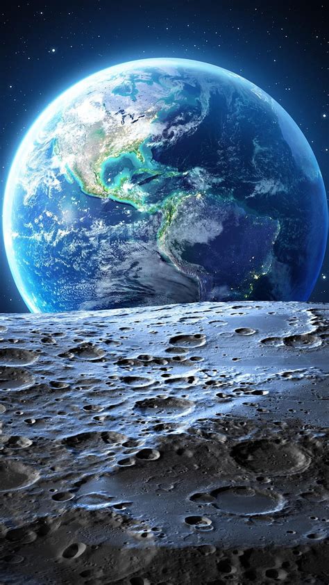 1080x1920 Earth Moon Iphone 76s6 Plus Pixel Xl One Iphone 6s Earth