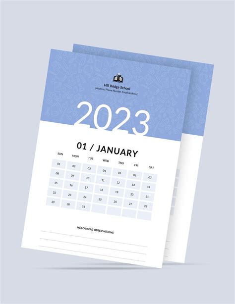 Monthly School Desk Calendar Template In Pages Ms Word Gdocslink