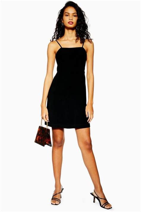 Black Low Back Mini Slip Dress From Topshop On 21 Buttons