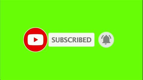 Subscribe Button And Bell Icon Green Screen Youtube