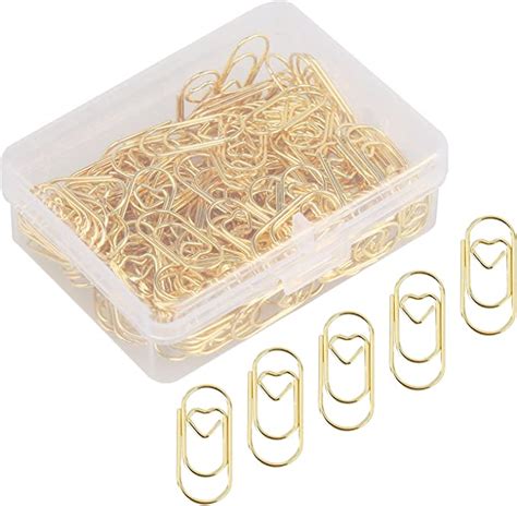 150 Pieces Gold Paper Clips Small Paperclips Metal Small Paper Clips