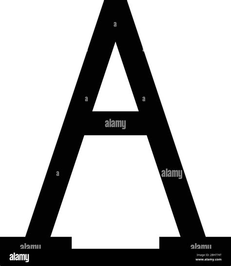 Alpha Greek Symbol Capital Letter Uppercase Font Icon Black Color