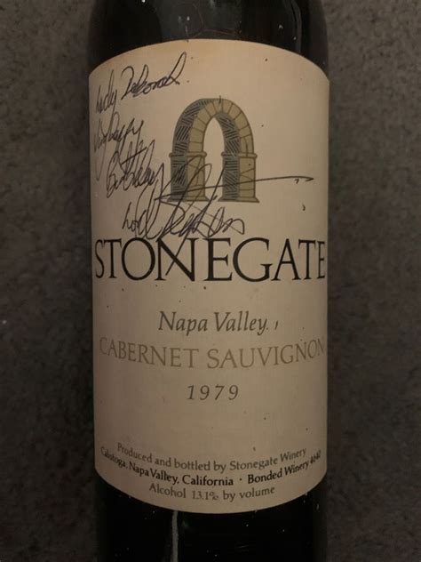 1979 Stonegate Cabernet Sauvignon Usa California Napa Valley