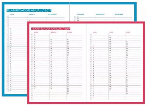 Agenda 2017 Imprimible En Pdf Semanal Formato Horizontal Agendas