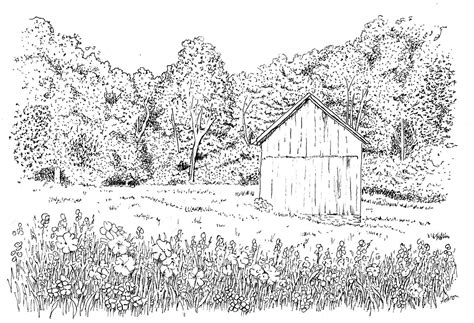 Meadow Sketch At Explore Collection Of Meadow Sketch