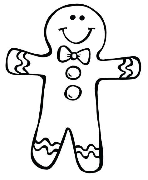 Gingerbread Man Coloring Page BA