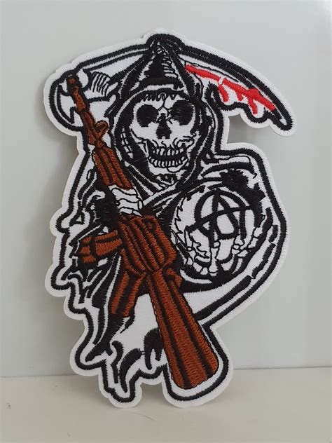 Sons Of Anarchy Iron On Patch 14cm Jalien Curiosities And Collectables