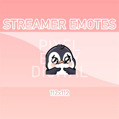 Animated Twitch And Discord Emotes Penguin Shy Etsy
