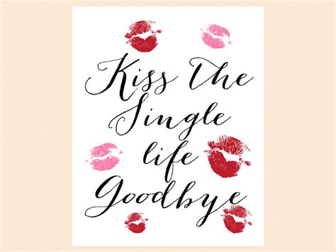 Bridal Shower Signage Kiss the Miss Goodbye - Magical Printable
