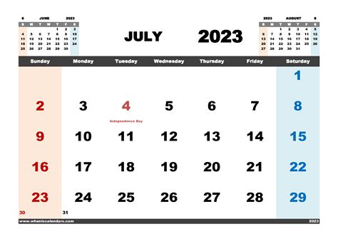 July 2023 With Holidays Calendar 47 Off