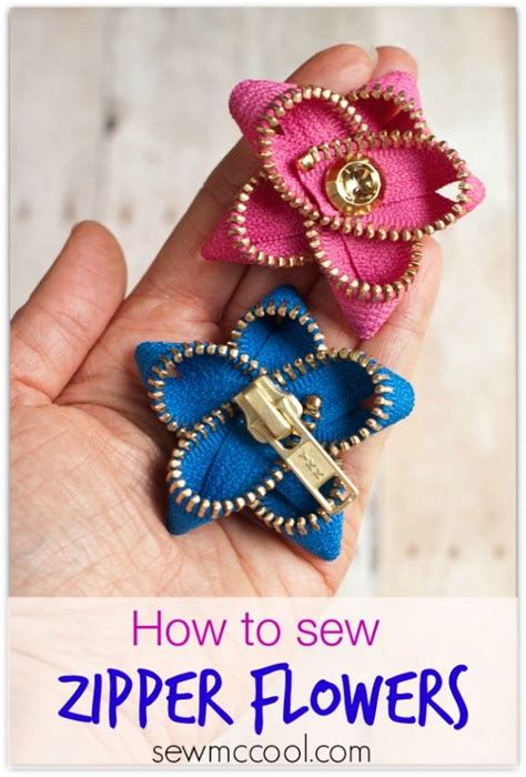 How To Make Zipper Flowers By Easy Fabric Flowers Flower