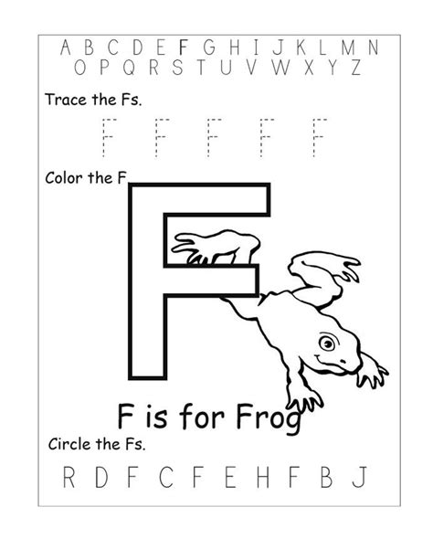 Tracing Letter F Worksheets Preschool