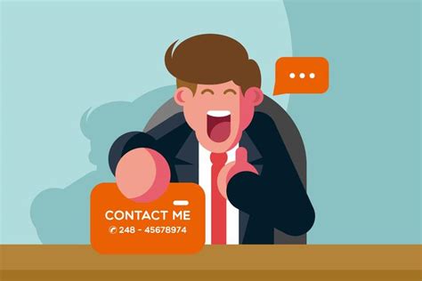 Business Man Making Contacts Illustration 167675 Vector Art At Vecteezy