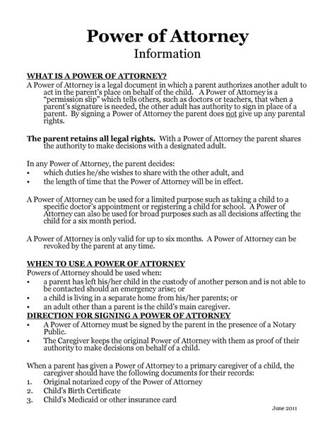 50 Free Power Of Attorney Forms And Templates Durable Medicalgeneral