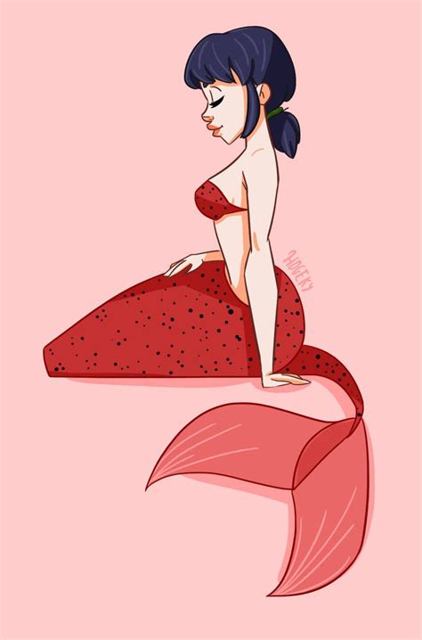 Marinette Mermaid Au By Hogekys Mermaid Au Miraculous Ladybug
