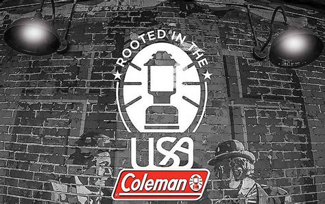 The Rooted In The Usa Logo Depicts The Coleman Lantern Logo In The