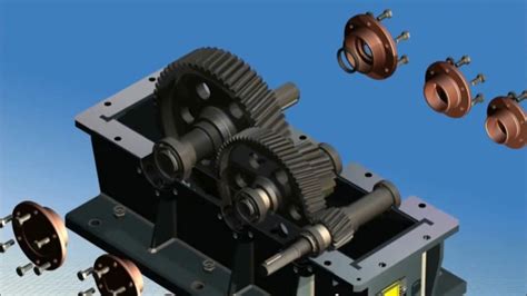 Two Step Gearbox Animation In Autodesk Inventor Youtube