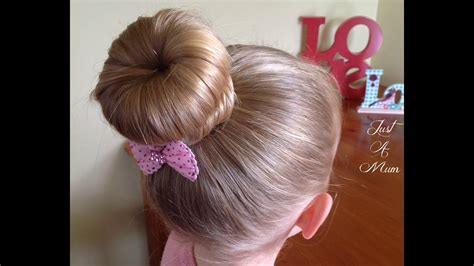 How To Quick Donut Bun Hairstyle Youtube