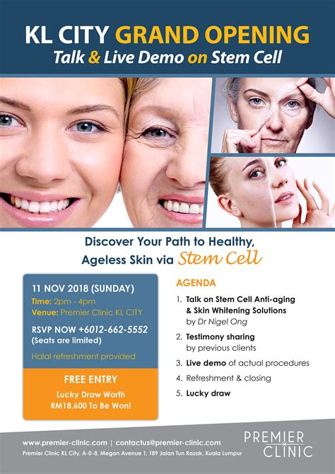 They strive to provide advanced care in the field of aesthetic medicine, and to boost both the confidence and outlook of all their patients. KL City Anniversary, Talk & Demo on Secrets of Ageless Skin