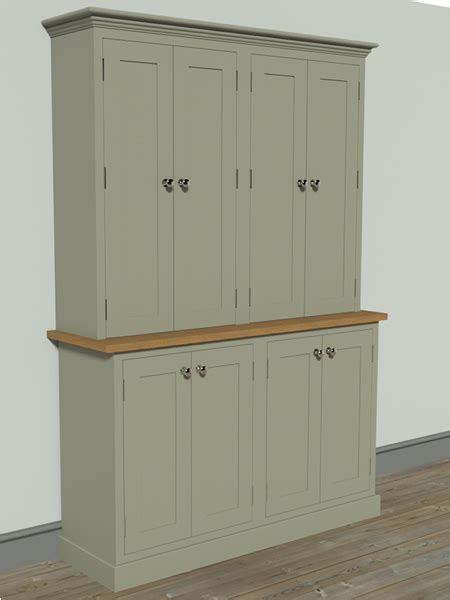 Freestanding Shaker Larder Cupboard Dresser With Panelled Doors