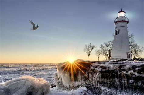Winter Lighthouse Wallpapers Top Free Winter Lighthouse Backgrounds