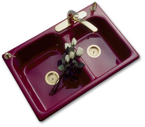 Double Bowl Kitchen Sinks Porcelain Looks With Cast Iron Strength