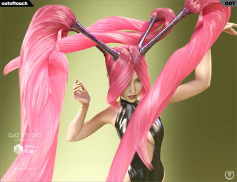 Quadro Tails Stylized Hair For Genesis 3 Females Daz 3d